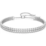 Swarovski Subtle Bracelet, White, Rhodium Plated