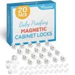 20 Pack Magnetic Cabinet Locks Baby Proofing Children Proof Cupboard