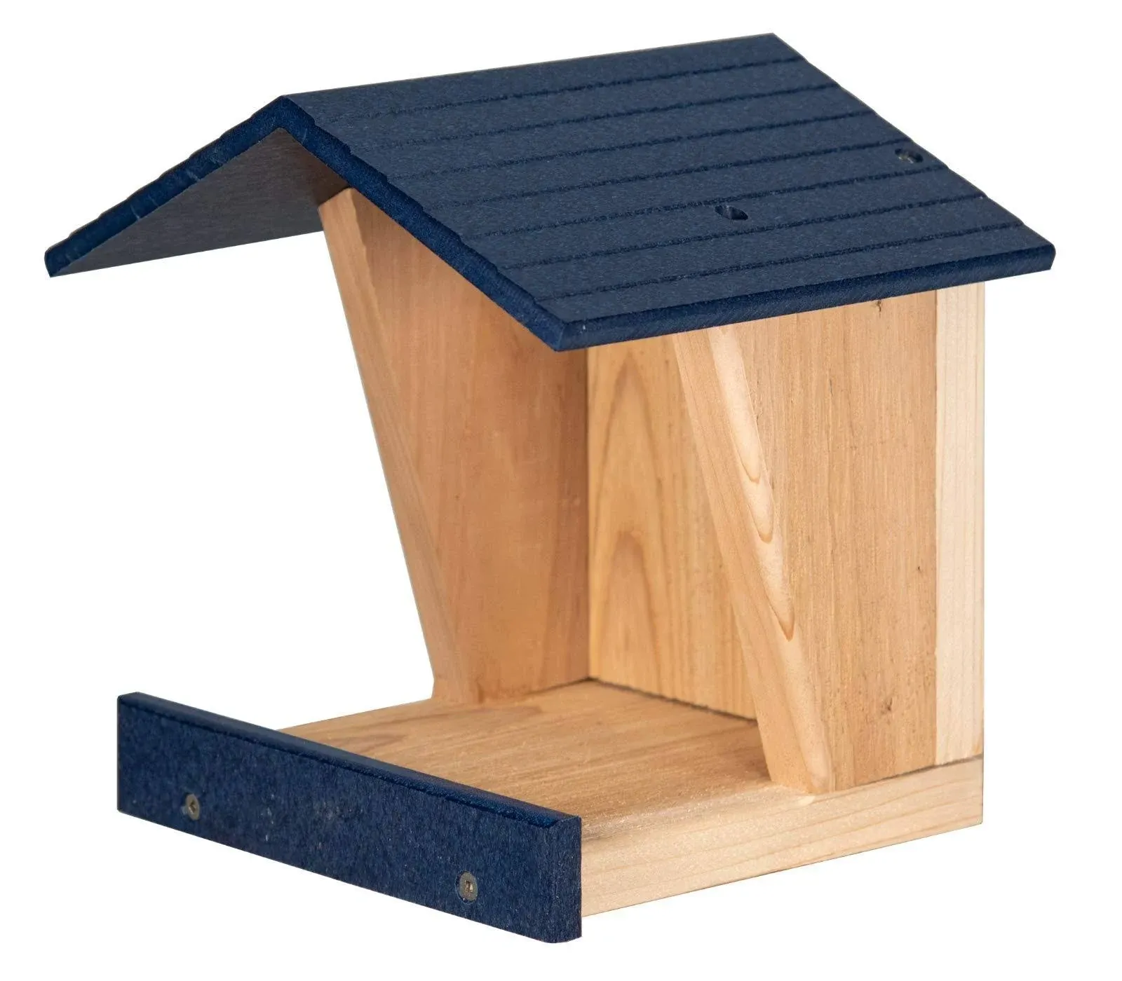 JCS Wildlife Modern Style Cedar Robin Roost with Poly Lumber Roof (Blue)