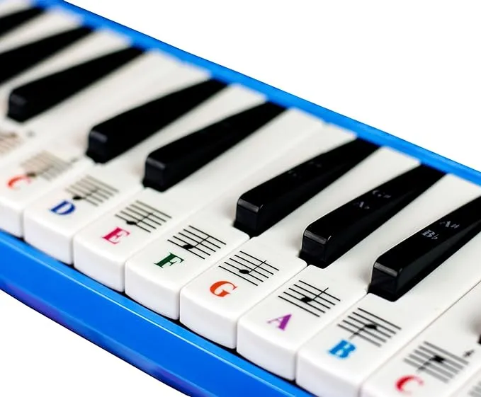 Piano Stickers for 32/37 Key Melodica-Trans<wbr/>parent &amp; Removable (Free Piano eBook)