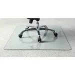 Lorell Tempered Glass Chairmat, 60", Clear