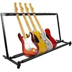 Kuyal Guitar Stand,Multi-Guitar Display Rack Folding Stand Band Stage Bass Acoustic Guitar, Black (9 Holder)