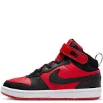 Nike Court Borough Mid 2 Little Kids' Shoes, Boy's, Size: 3, University Red Black