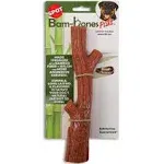 SPOT Bam-bones PLUS Branch -Bamboo Fiber & Nylon, Durable Long Lasting Dog Chew for Aggressive Chewers – Great Toy for Adult Dogs & Teething Puppies under 90lbs, Non-Splintering, 9.5in, Beef Flavor