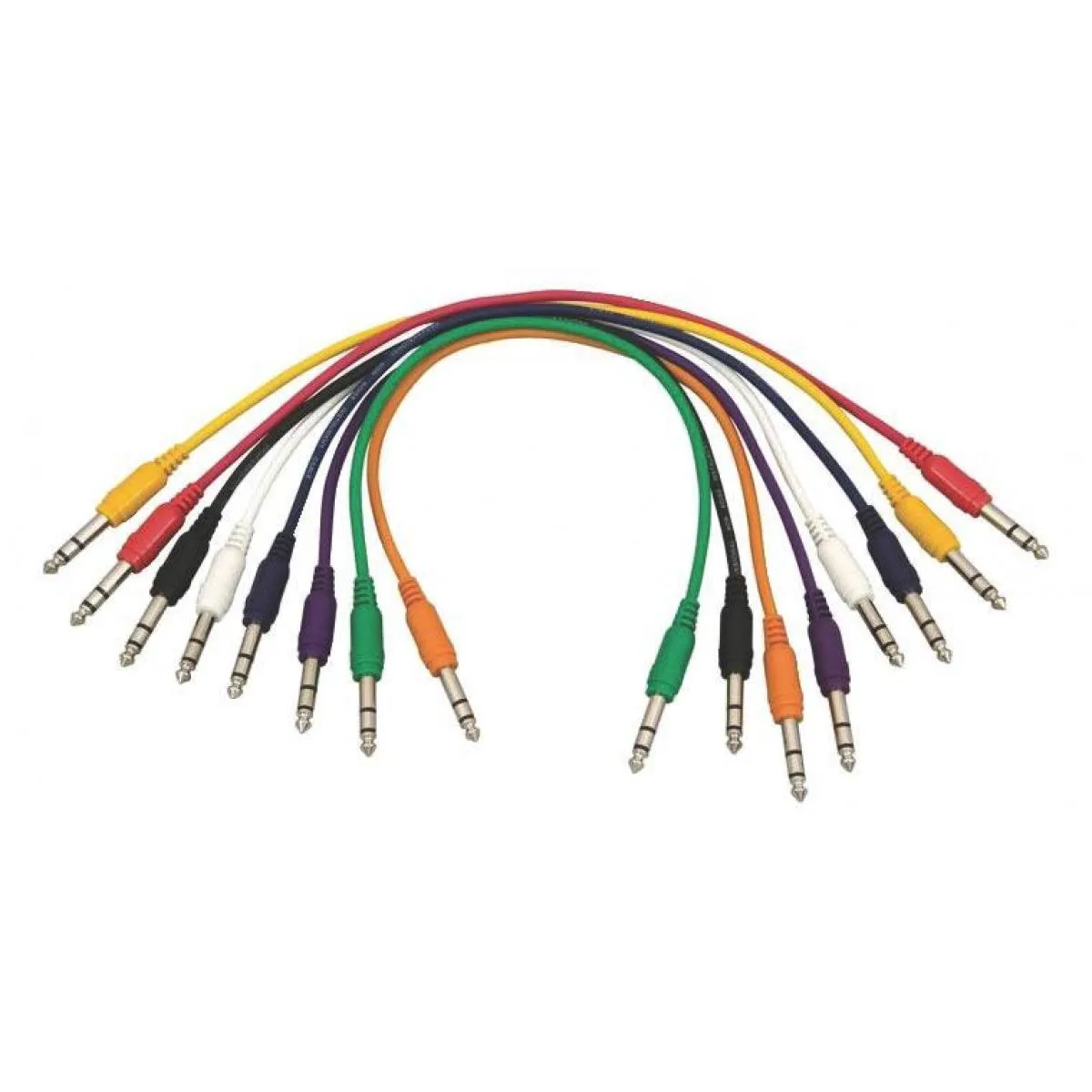 Hot Wires Balanced Patch Cables, 17 Inch, PC1817TRSS, Straight End, 8-Pack | Reverb