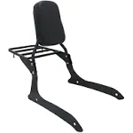 Passenger Backrest Sissy Bar & Luggage Rack Portable Compatible with Yamaha XVS1300 XVS1300A Midnight V-Star 2007-2015 (Black)