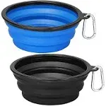 Kytely Large Collapsible Dog Bowl 2 Pack, 34oz Foldable Dog Travel Bowls, Portab