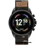 Fossil Men's Gen 6 Smartwatch Green Camo Grosgrain - Multi