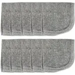 Honest The Company 10-Pack Terry Washcloths in Grey Heather