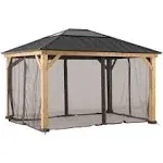 Sunjoy 156.89-in x 86.61-in Brown Gazebo Replacement Netting