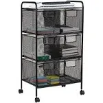 Mind Reader 6-Drawer Rolling Mesh Office Cart