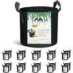 20-Pack 7 Gallon Grow Bags Heavy Duty Aeration Fabric Pots with Handles300G T...