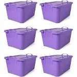 Life Story 55 Qt. Stackable Closet Organization Storage Box (6-Pack)