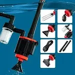 CHERLAM Electric Aquarium Gravel Cleaner, 5 in 1 Automatic Tank Cleaning Tool Set ...