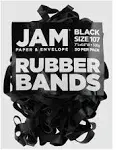 Jam Paper Black Rubber Bands, #107, 50/Pack | 333107RBBL