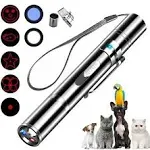 Danigh-buy Cat Pointer Toy,Dog Laser Pointer,7 Adjustable Patterns Laser,Long Range 3 Modes Training Chaser Interactive Toy,USB Recharge