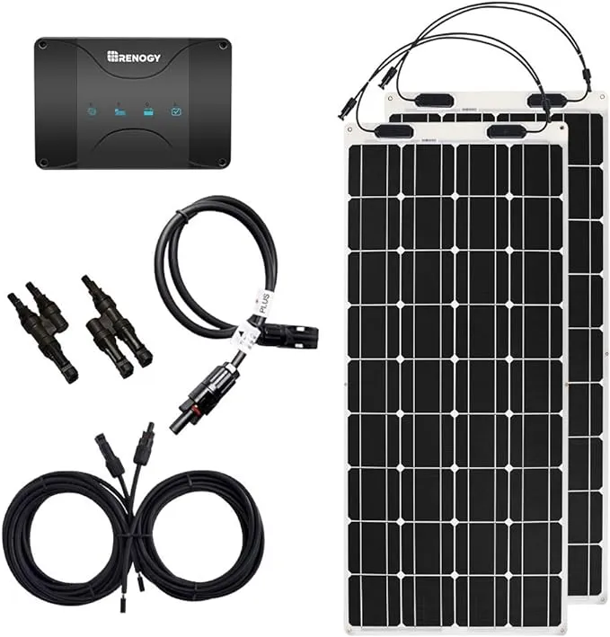 Renogy 200W 12V Flex Bundle with 50A MPPT Dual Battery Charger