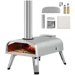 aidpiza Outdoor Pizza Oven 12" Wood Pellet Pizza ovens with Rotatable Round Pizza Stone Portable Wood Fired with Built-in Thermometer Pizza Stove