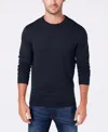 Shop Club Room Men's Solid Crew Neck Merino Wool Blend Sweater, Created For Macy's In Deep Black