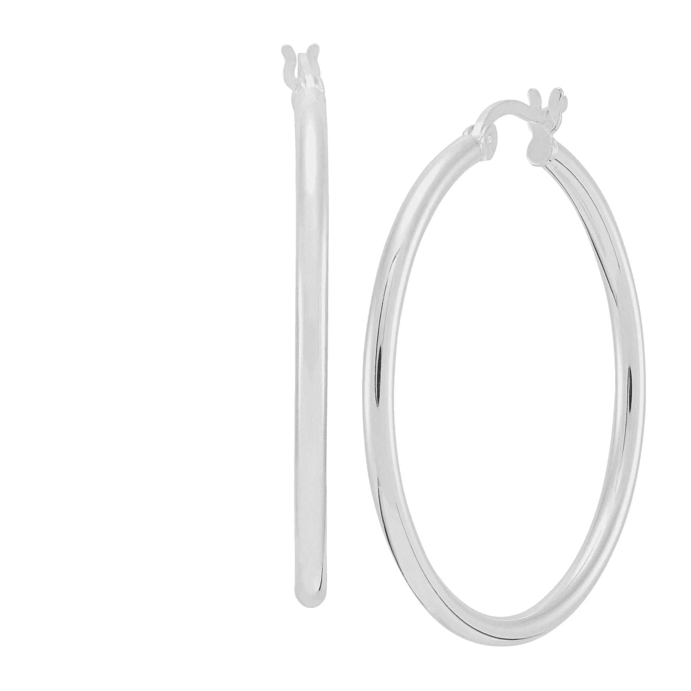 New Silpada &#039;Downtown Taste&#039; Tube Hoop Earrings in Sterling Silver