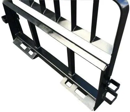 Skid Steer Pallet Fork Frame w/Guard Only, Quick Attach