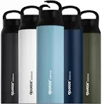 Qbottle Premium 27 oz Insulated Water Bottles with Carabiner Lid – Stainless Steel Water Bottle – Leak Proof Metal Water Bottle – No Sweat – Wide