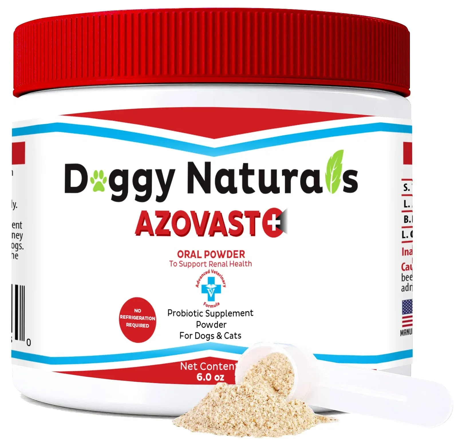 Pet Health Pharma Azovast Plus Powder Kidney Supplement for Dogs & Cats, 6-oz Jar