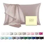 Suatien Mulberry Silk Pillowcase for Hair and Skin Pillow Case with Hidden Zipper Soft Breathable Smooth Cooling Silk Pillow Covers