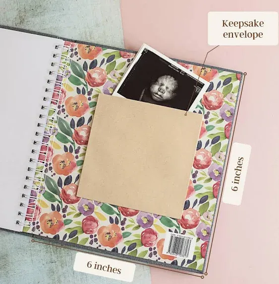 Baby Memory Book For Girls - Photo Keepsake to Record Milestones & Firsts