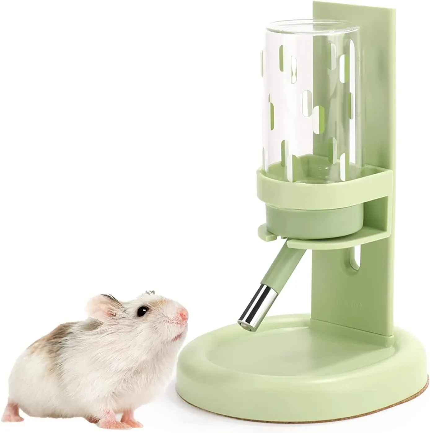 Marchul Hamster Water Bottle for Glass Tank, No Drip Guinea Pig Water Bottle with Stand/Holder Adjustable, Leak-Proof Small Animal Water Bottles for