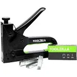 TOOLZILLA Heavy Duty Staple Gun &amp; Staple Selection Pack - All Black Special E...