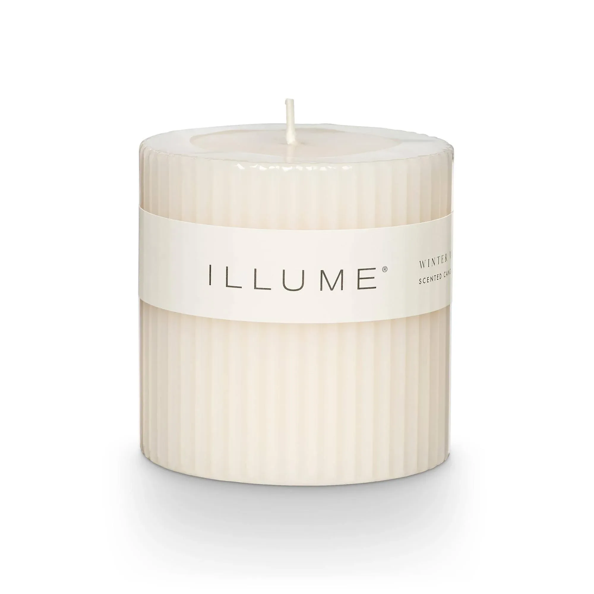 Winter White Small Fragranced Pillar Candle