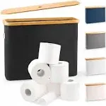 Lonbet - Toilet Paper Basket - Toilet Paper Storage - The Ultimate Bathroom Organizer - Bamboo Storage Basket, Toilet Paper Holder Basket, Bathroom A