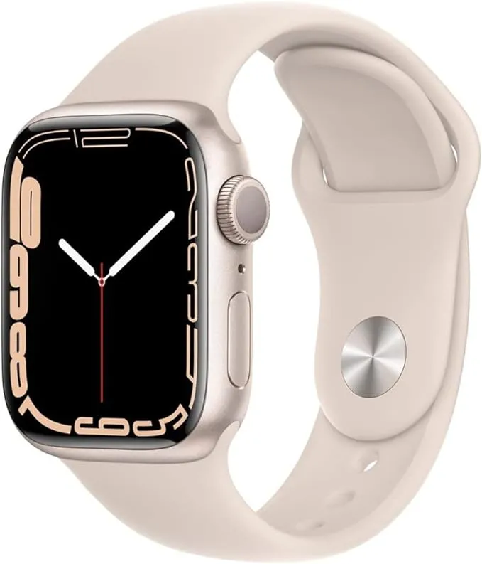 Apple Watch Series 7 GPS + Cellular, 45 mm Midnight Aluminiumgehäuse mit Midnight Sportarmband, Regular (erneuert)