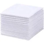 Deviegath Men&#039;s Handkerchiefs 18 Pack 100% White Cotton Solid White Hankie