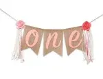 Highchair Banner 1st Birthday Girl - Tulle And Ribbon Banner For First Birthd...