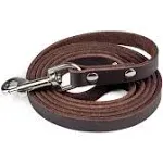 Mighty Paw - Leather Dog Leash (Distressed) Brown / Standard