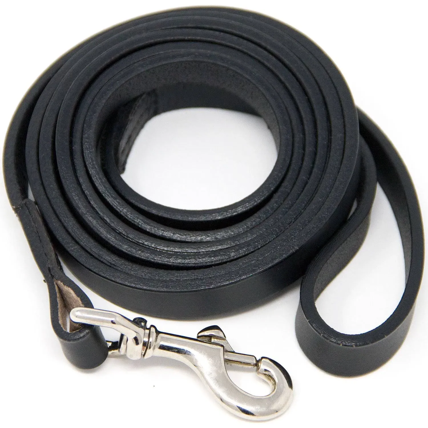 Hero Leather Training Leash 6 Foot Black