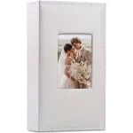 Vienrose Photo Album 4x6 300 Photos Leather Cover Extra Large Capacity Picture Book with Pockets for Wedding Family Anni