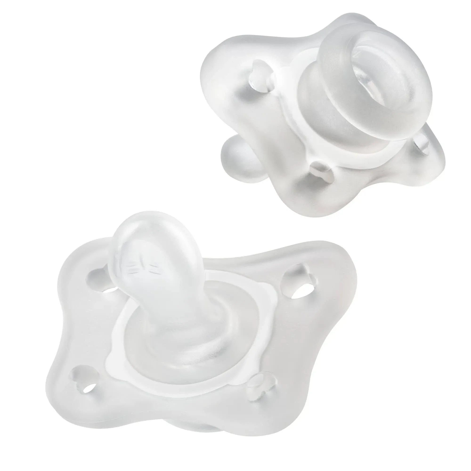 Chicco - 2 Pk Physioforma Silicone Mini Orthodontic Pacifier Clear, 0/2M