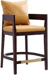 Manhattan Comfort Ritz Counter Stool, Camel Dark Walnut