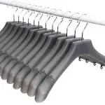 Mr. Siga Plastic Extra Wide Suit Hangers, Pack of 12, Width: 15.5" 39.5cm, Notch