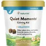 NaturVet Quiet Moments Calming Aid Melatonin Dog Supplement – Helps Reduce Stress in Dogs – for Pet Storm Anxiety, Motion Sickness, Grooming, Separation, Travel – 240 Ct. Chews