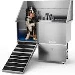 50" Stainless Steel Dog Washing Station with Storage Drawer