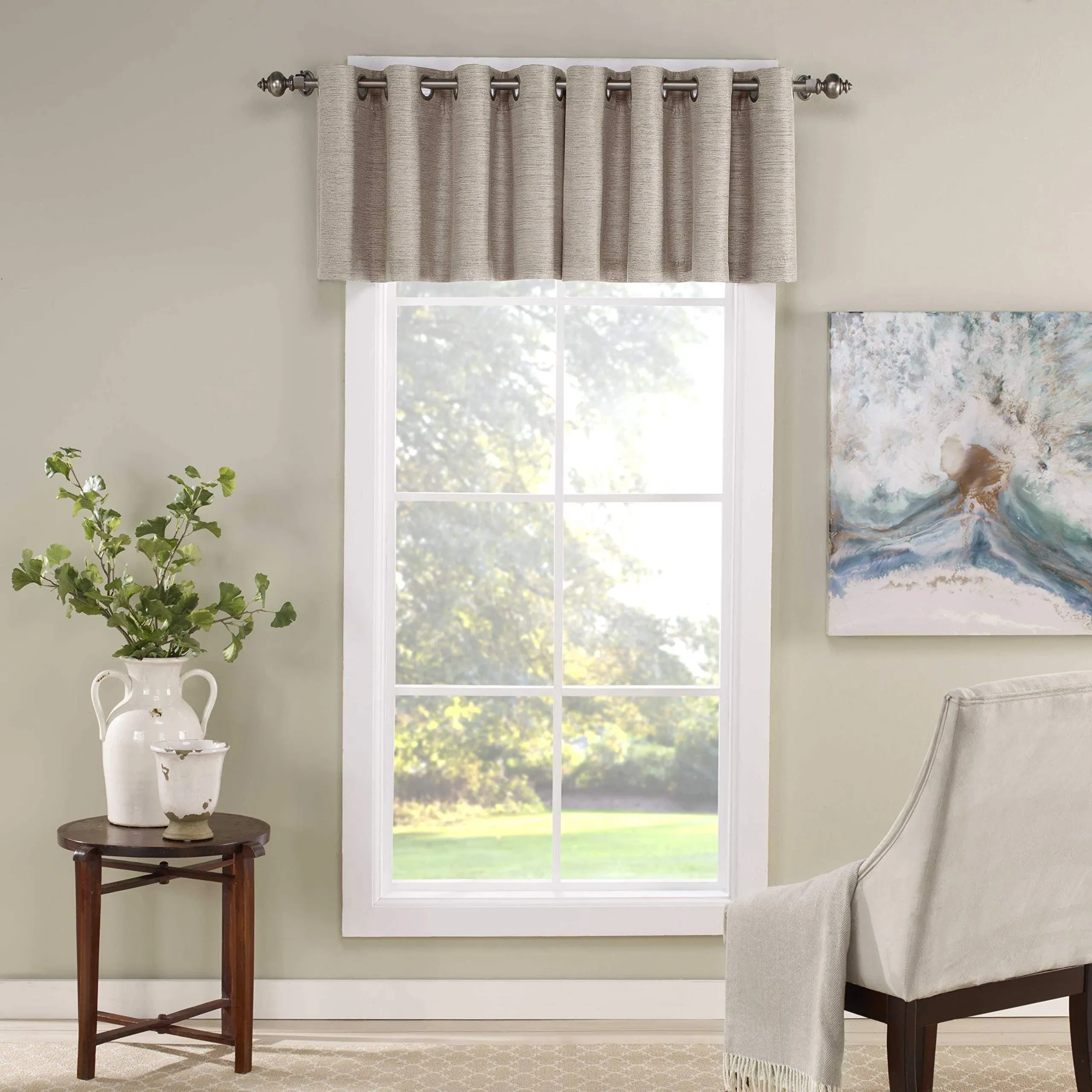 Eclipse Bay Leaf Newport Blackout Window Valance