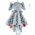 Baby Security Blanket with Tags Teether Elephant Blanket Soft Baby Blankets for Boys and Girls Baby Stuff for Newborn Toys Snuggle Toy Baby Lovey