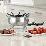 Cuisinart Fondue Pot, 3 Quart, For Chocolate, Cheese, Broth, Oil, Stainless Steel, CFO-3SSP1