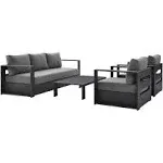 Modway Tahoe Outdoor Patio Powder-Coated Aluminum 4-Piece Set