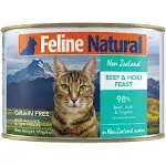 Feline Natural Beef & Hoki Feast Grain-Free Canned Cat Food, 6-oz, Case of 12