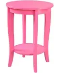 Convenience Concepts American Heritage Round End Table Pink